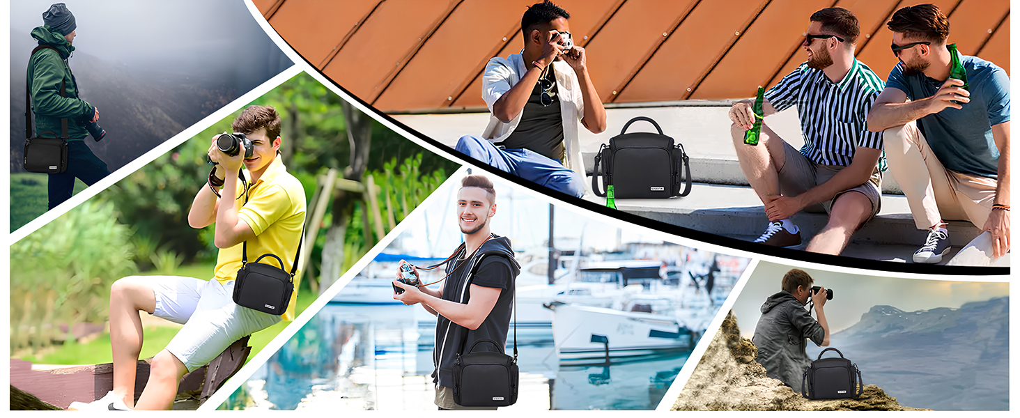 Сумка-рюкзак для фотокамери: сумка на плече, лінер, для фотографів. Підходить для щоденного використання