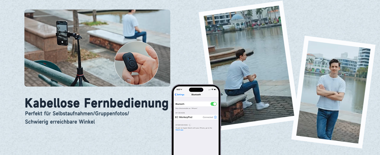 Штатив для смартфона Rollei з автоматичним відстеженням обличчя та стабілізацією відео, 360° для TikTok Live Streaming, вбудований акумулятор, гнучкий трипод