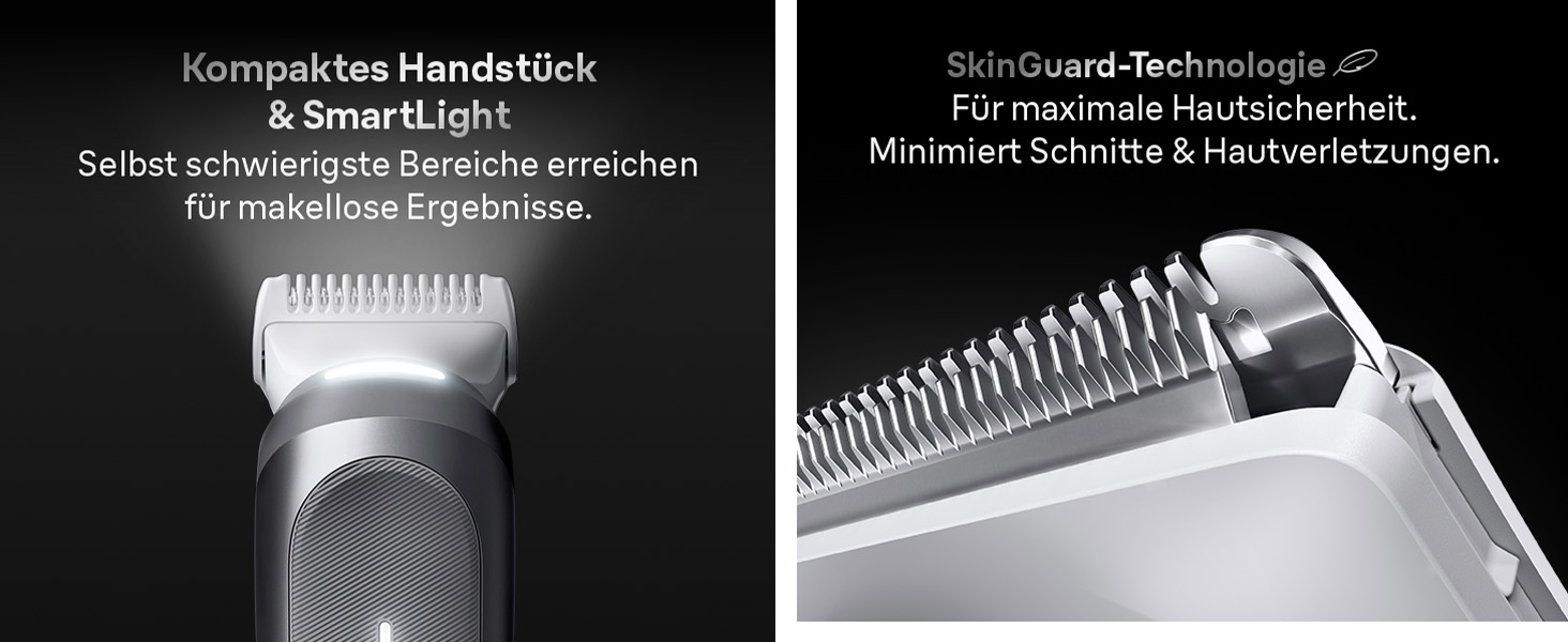 Триммер для тіла Braun Bodygroomer Series 7 BG7555 сірий, акумуляторний, водонепроникний, 8 насадок + кейс