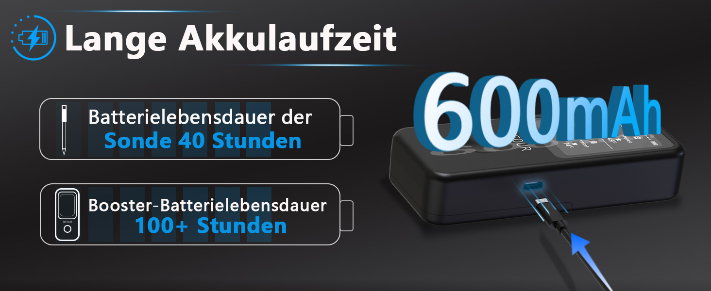 Бездротовий термометр для м'яса BFOUR з Bluetooth, подвійний зонд, водонепроникний IP67, додаток, для гриля, духовки, ростера