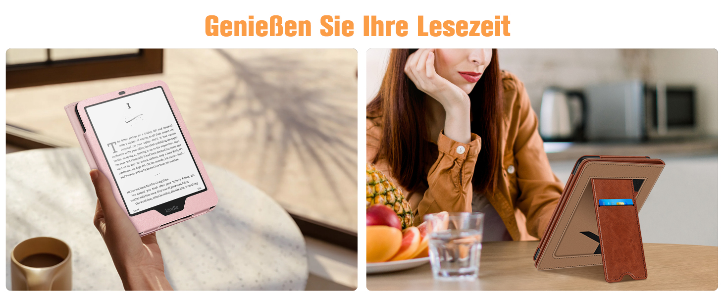 Чохол Fintie для Kindle Paperwhite 12-го покоління (2024/2025) та Kindle Colorsoft/Signature Edition, з підставкою, петлею та авто-сном, чорний