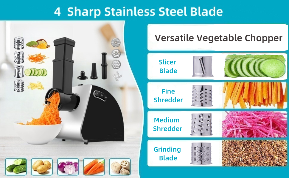 М'ясорубка електрична 2000 Вт з насадкою для ковбас, нержавіюча сталь, 3 диски, чорно-срібна – для дому