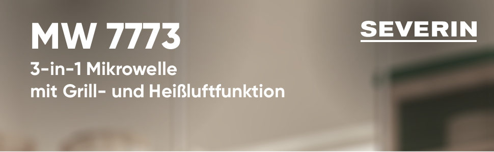 Мікрохвильова піч Severin 3-в-1 з грилем та конвекцією до 200°C, міні-піч, 25л, чорна, MW 7752