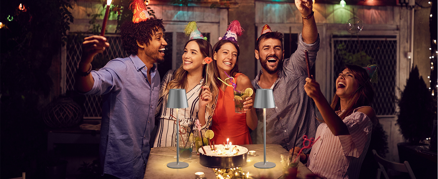 Набір з 2 бездротових настільних ламп LED з акумулятором, сенсорне регулювання яскравості, 3 режими кольору, USB-C зарядка для спальні, столу, кемпінгу (Чорний)