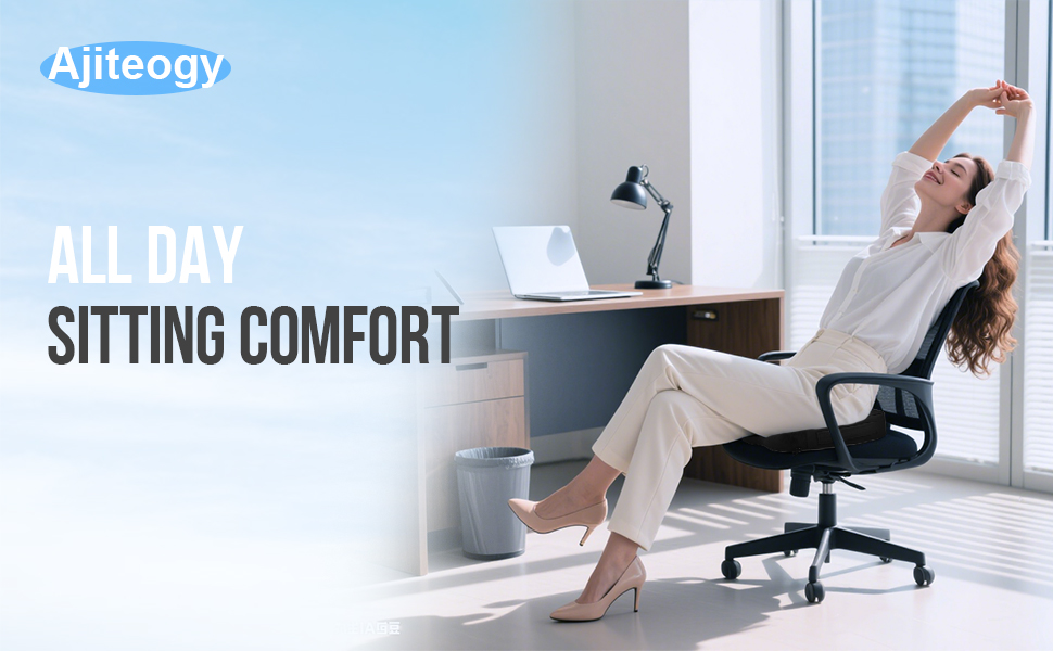 Подушка з піни Memory Foam для офісного крісла, авто та геймерського стільця - ортопедична підтримка спини