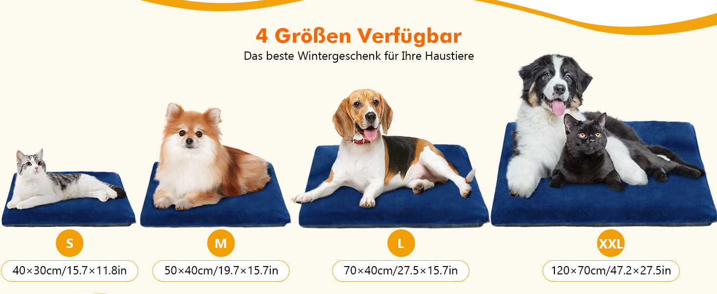 Електричний килимок для домашніх тварин Pecute - зі стабільною температурою, 40x50 см