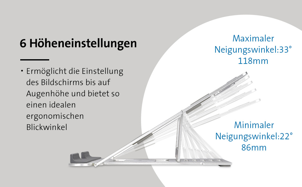 Підставка для ноутбука Kensington EasyRiser Silber: регульована, з вентиляцією, для екранів до 16 дюймів