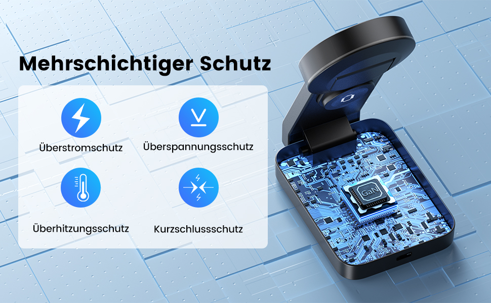 3-в-1 Зарядний пристрій MagSafe: Бездротова зарядка для iPhone 16/15/14/13/12, годинників та AirPods Pro/2/3 - Чорний (15W)