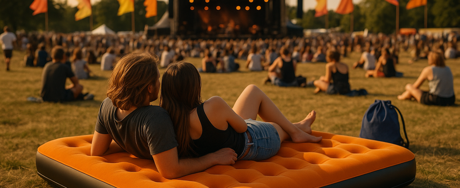 Надувний матрац самонадувний, 190x99x22 см, 150 кг, для кемпінгу, подорожей, гостей