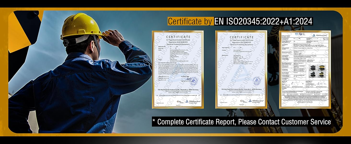 Черевики безпеки чоловічі/жіночі ESD Antistatisch SR, неслизькі робочі черевики з металевим підноском, легкі, дихаючі, комфортні, широка колодка, для промисловості та виробництва, 43 EU, чорні