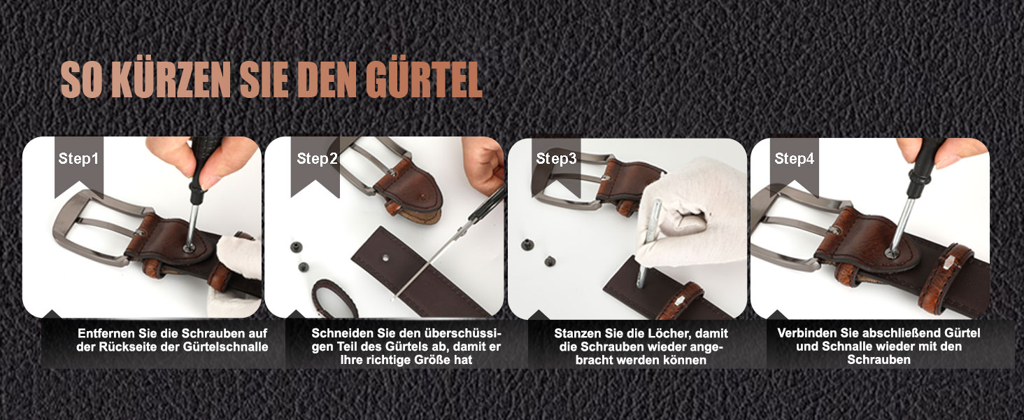 Чоловічий шкіряний ремінь GSG Since 1998 - класичний дизайн, 37 мм, для бізнесу та офіційних заходів, подарункова коробка, темно-коричневий