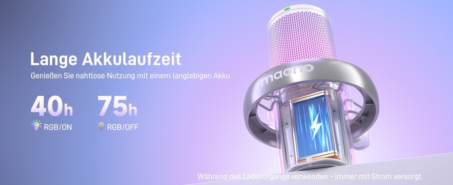 MAONO DM40 PRO Бездротовий мікрофон для ПК з RGB-підсвічуванням та ШІ-зміною голосу, 3-рівневим шумозаглушенням, для геймінгу, подкастингу та стрімінгу