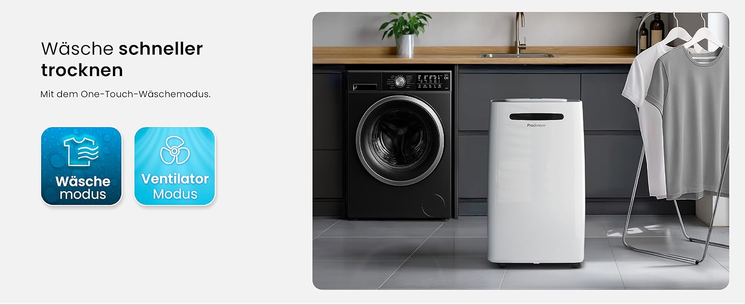 Про Бріз Зволожувач повітря 25л/добу - для приміщень до 30 м², 4 режими роботи, цифровий дисплей, шланг для зливу, функція сушіння білизни, таймер, проти вологи та плісняви.