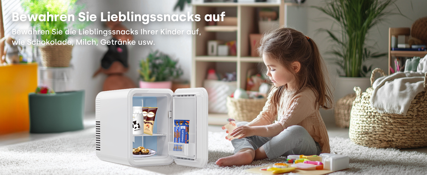 Mini холодильник Enventor 10L з двома режимами (охолодження/нагрівання), 12V/220V, для авто, кімнати, офісу, косметики, тихий