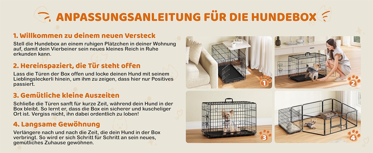 Клітка для собак Yaheetech 90x56x63 см, розкладний вольєр з перегородкою, 2 двері, чорна, для дому та транспортування