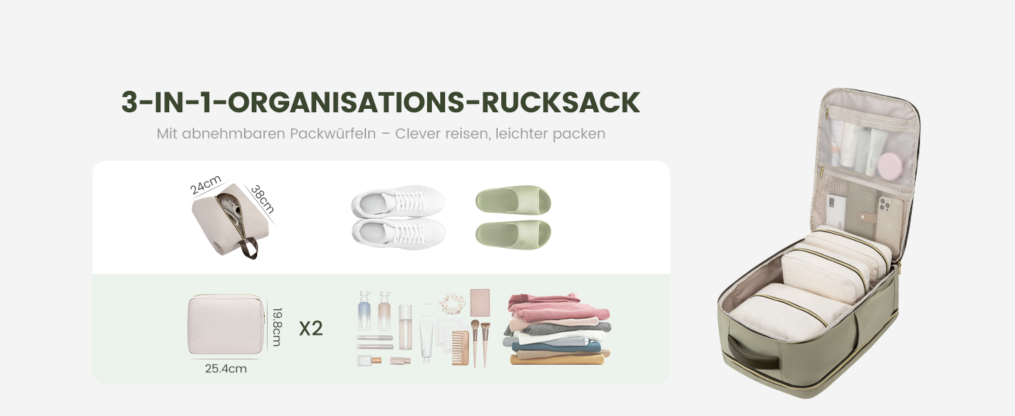 LOVEVOOK Рюкзак ручної поклажі, 40L, для ноутбука 17