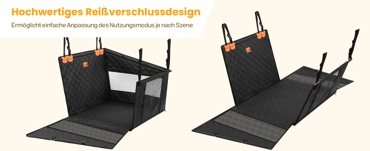 Pecute Dog Car Seat - XL Upgrade - Reinforced & Secure for Medium & Large Dogs - 70x61x55cm with 4 Straps
