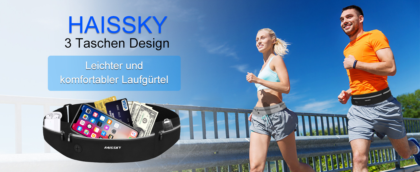 Сумка на пояс Haissky для бігу та подорожей: зручна та компактна (до 6.9 дюймів)