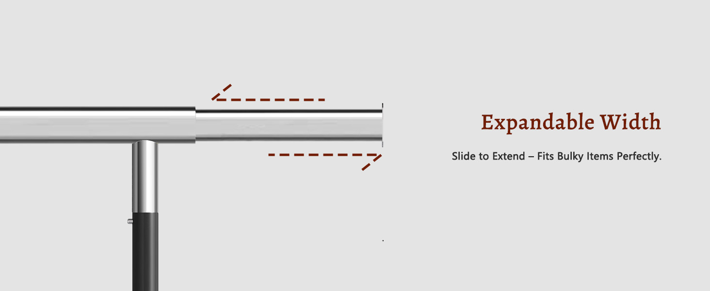 Стійка для одягу на колесах FAVOOOSTY, металева, мобільна, до 200 кг, чорна, 2 стяжки