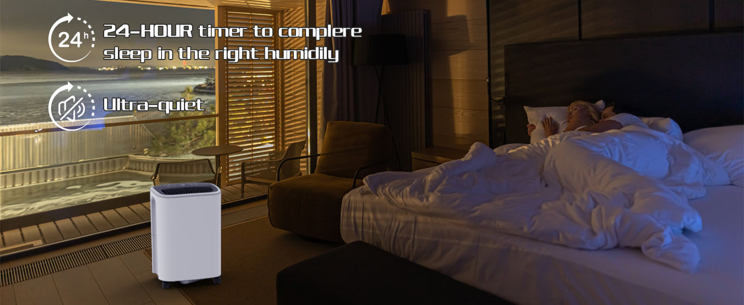 Електричний осушувач повітря COLAZE 12л/24г з автоматичною відтайкою, датчиком рівня води та низьким рівнем шуму (36дБ) для квартири, підвалу (повітряний вихід зверху)