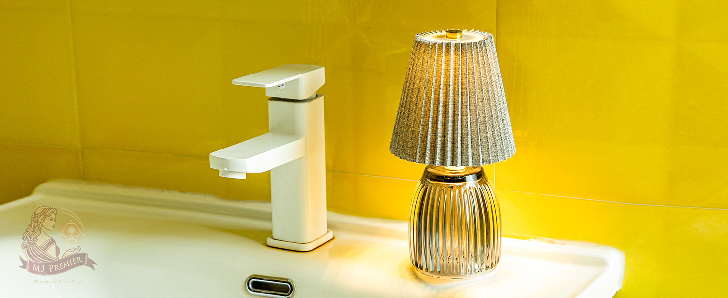 Настільна лампа MJ з таймером, акумуляторна, для дому та декору (сіра)