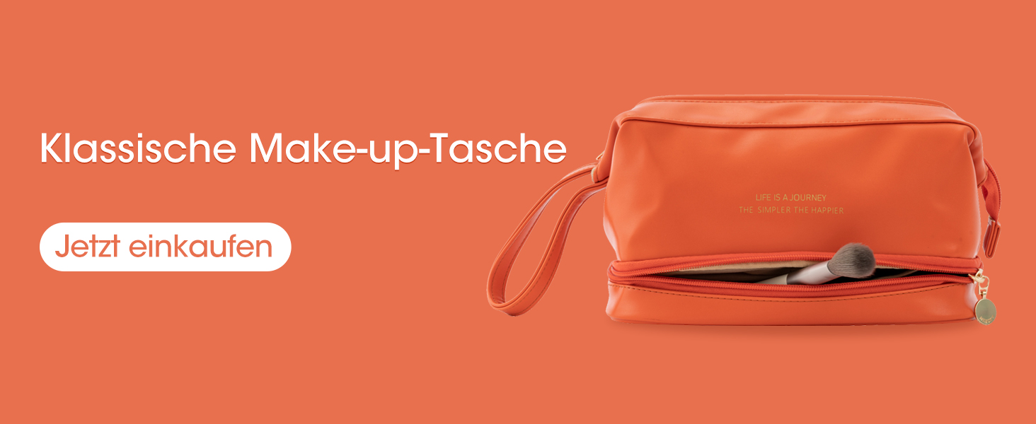 Косметичка для жінок Abiudeng: велика, водонепроникна, з відділенням для пензлів. Ідеальна для подорожей та зберігання макіяжу. Колір: коричневий