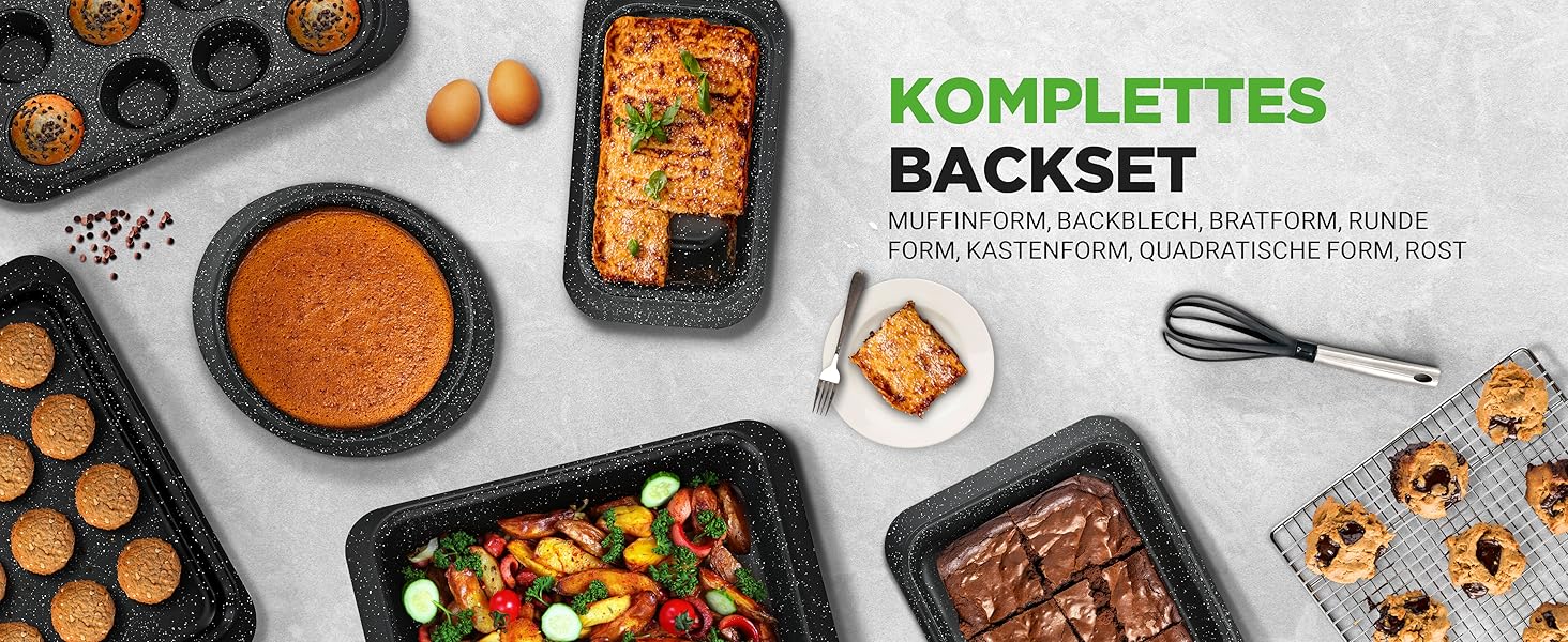 Набір посуду NutriChef 22 предмети антипригарний мармуровий – сковороди, каструлі, кухонне приладдя, форма для випічки, рукавиці, для індукції, посудомийна машина