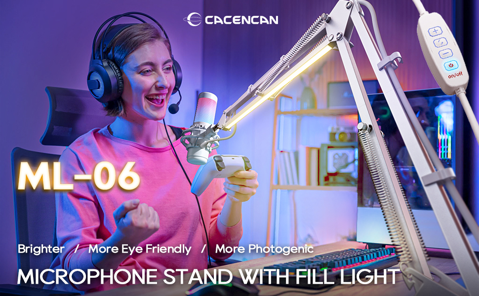 Кріплення для мікрофона на настільному кріпленні, 40 см, професійний мікрофонний тримач, сумісний з HyperX QuadCast, Blue Yeti, 360° обертання, адаптер 3/8' - 5/8'