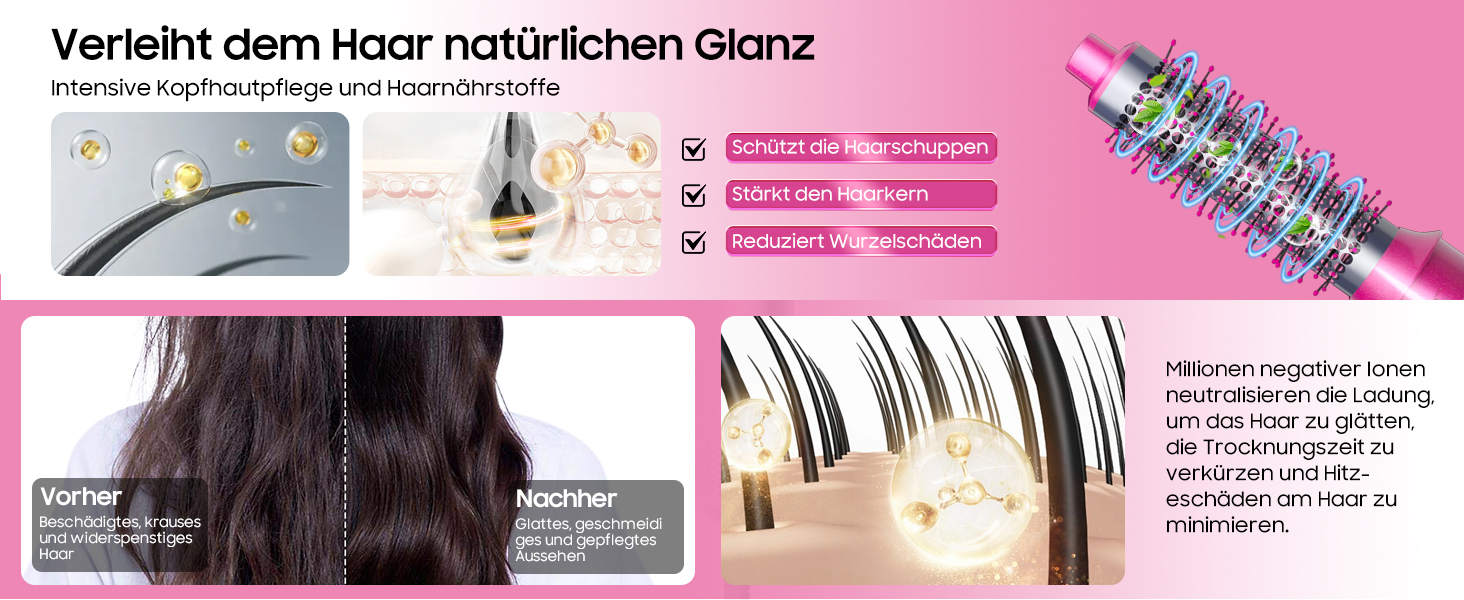 Набір для укладки волосся Airstyler 5 в 1: фен-щітка, термощітка, плойка для локонів, об'ємна щітка, для випрямлення, сушіння, створення об'єму та локонів (сірий)