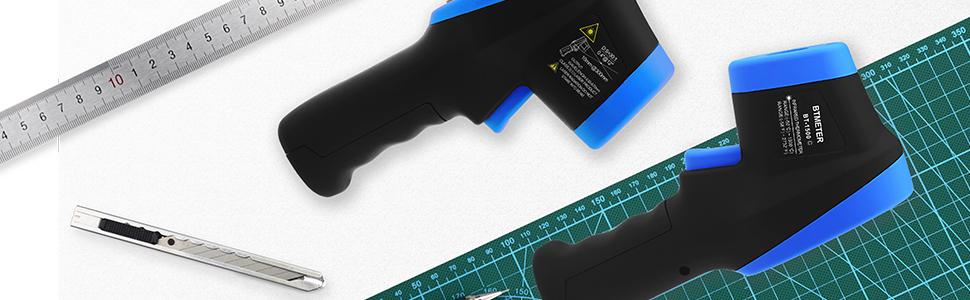 Пірометр BTMETER BT-1500C - безконтактний лазерний інфрачервоний термометр, -50°C до 1500°C, LCD дисплей