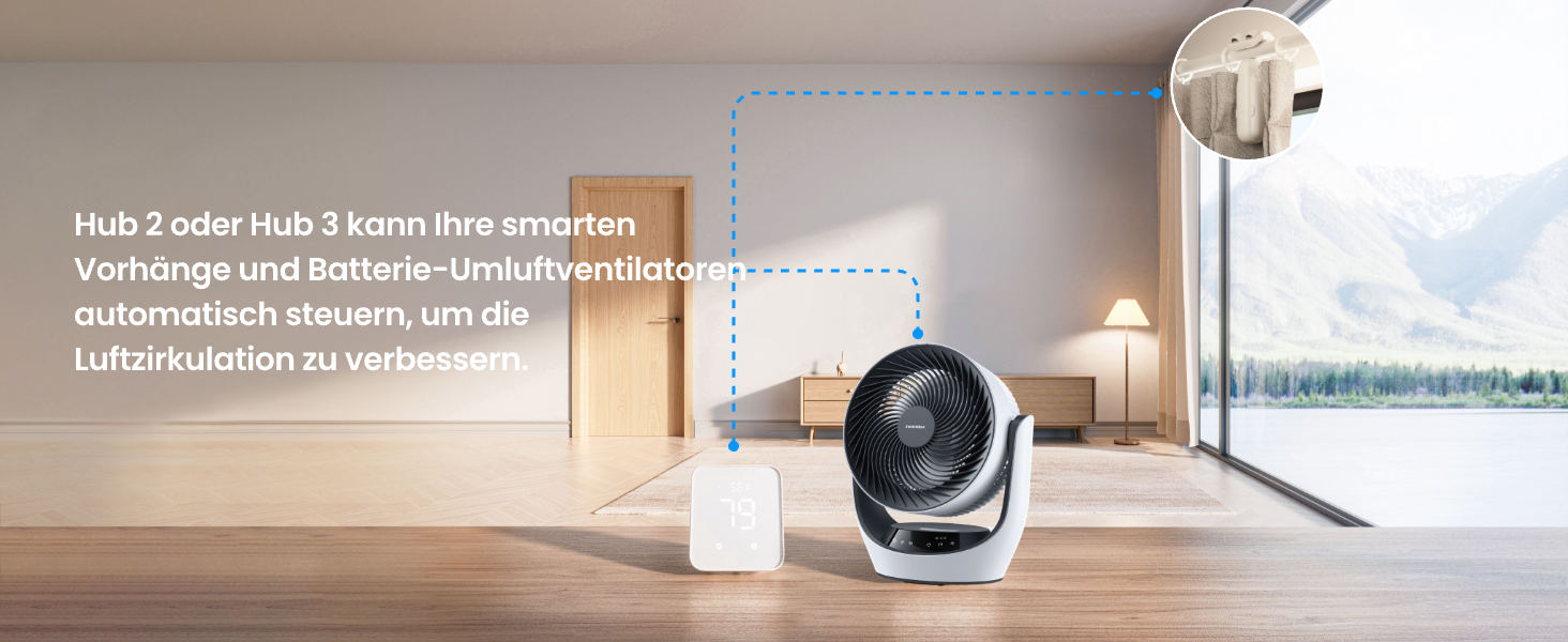 SwitchBot USB вентилятор для столу: тихий, акумуляторний, 4 режими, таймер, сумісний з Alexa/Google/Siri