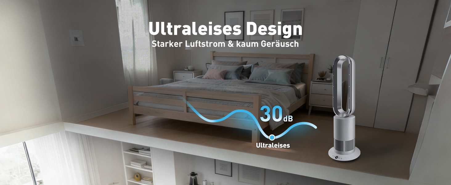 Безлопатевий вентилятор-нагрівач TP18Pro 2-в-1: 10 режимів охолодження, 3 - обігріву, пульт та сенсорне керування, тихий DC-двигун