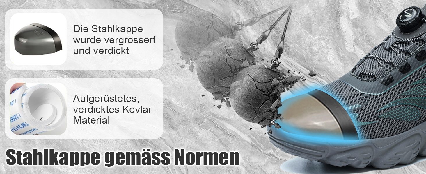 Черевики безпеки унісекс для чоловіків та жінок. Спортивні робочі черевики з металевим капами. Дихаючі, легкі, розміри 38-46 EU, сірий колір.