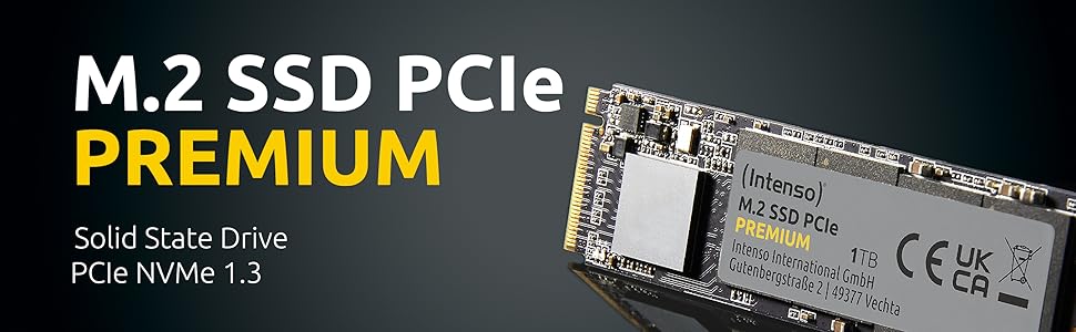 Intenso 2TB M.2 SSD PCIe Premium: Швидкий NVMe накопичувач (2100 MB/s)