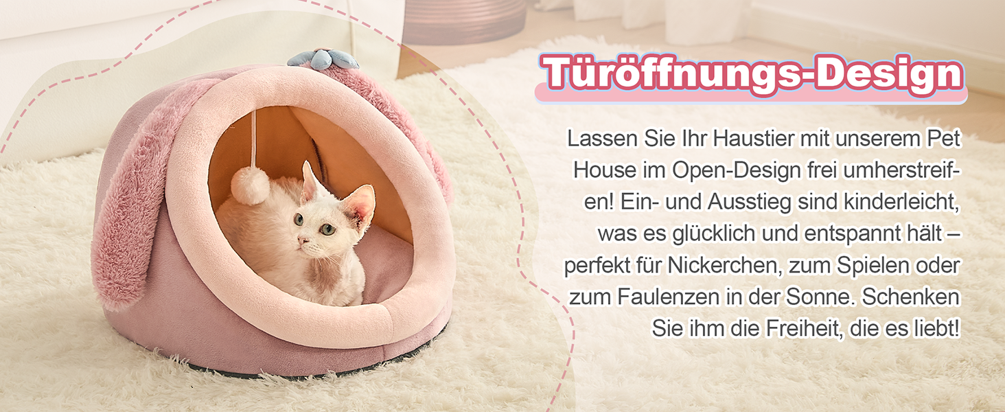 Кішечка-будиночок для котів Jiupety, ліжко-печера для котів, зелений, середній (38x37x32 см), з неслизьким дном, знімний, з можливістю прання