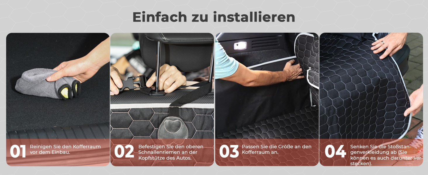 Захист для багажника автомобіля Oasser для собак з боковими та захистом краю вантажного отвору, універсальний, водонепроникний, стійкий до подряпин, нековзний, килимок для багажника