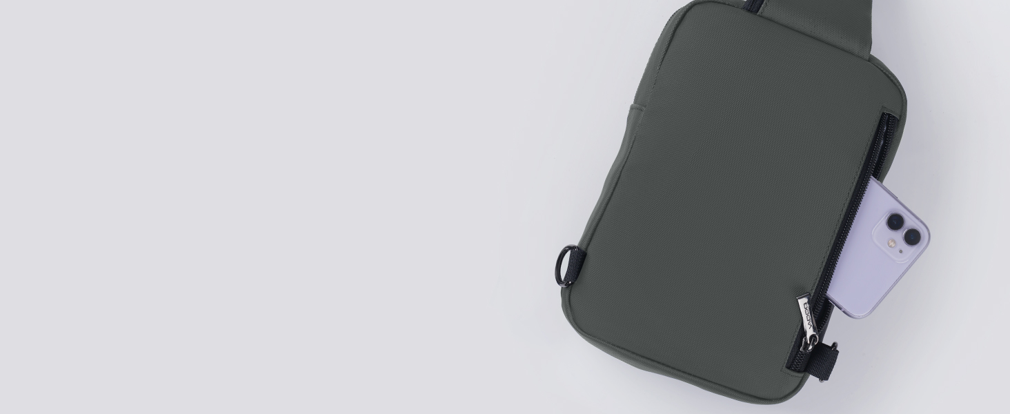 Сумка на груди Broadream: водонепроникна, RFID-захист, для туризму та спорту (сірий)