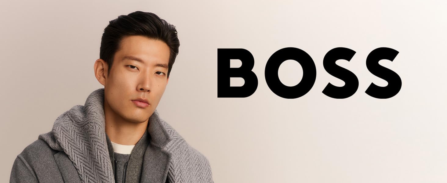 Чоловічий шкіряний ремінь BOSS Elio з логотипом, чорний