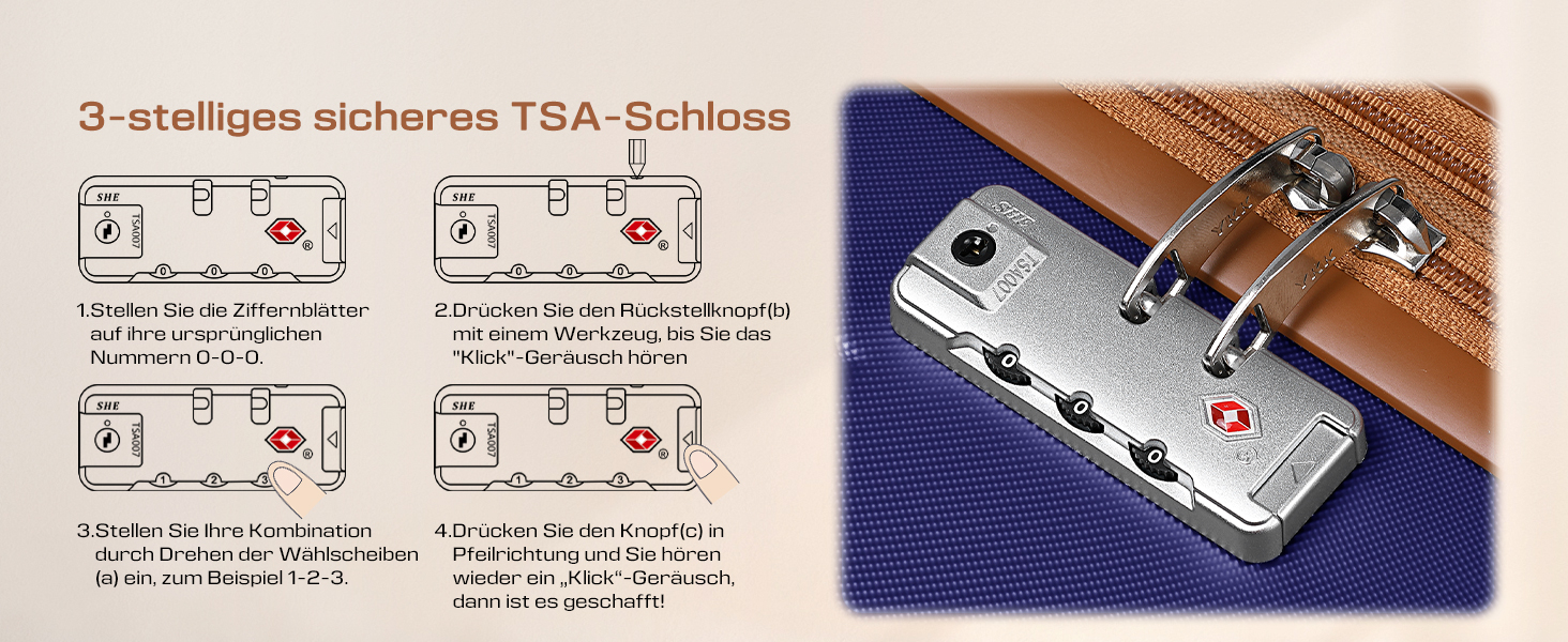 Набір валіз Joyway з ABS-пластику, 5 предметів, з розширювальною функцією, 4 колеса, TSA-замок, білий (темно-синій)