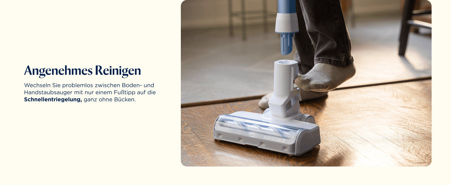 Бездротовий пилосос Bissell PowerClean FurGuard з акумулятором 2500 mAh, 280W, HEPA-фільтр, самоочищення щітки, світло FurFinder, для видалення шерсті тварин, 50 хв роботи