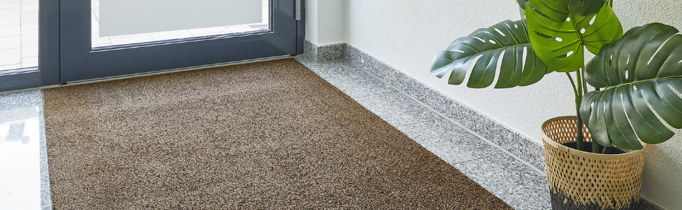 Килимок для дому Samson Sauberlauf, 40x60 см, бежевий (Braun), для внутрішнього та зовнішнього використання, миючий, з антиковзким покриттям