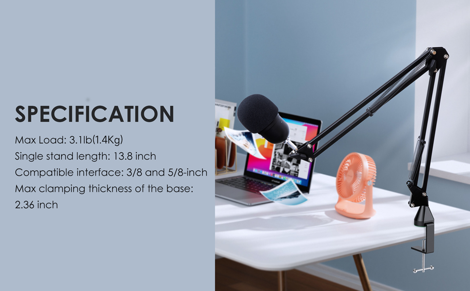 Кріплення для мікрофона YOUSHARES для Razer Seiren Mini та V3 Mini – професійний тримач з вітрозахистом, для геймінгу, стрімінгу та подкастингу (A_2),