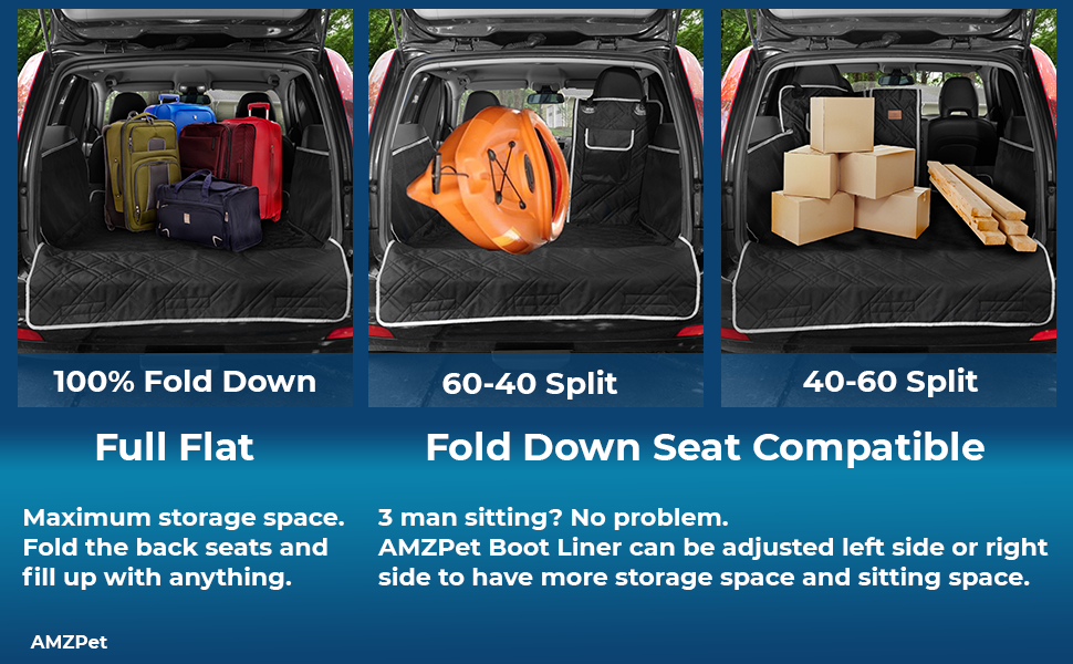 Захисний чохол на сидіння для собак AMZPET – водонепроникний, антиковзкий, стійкий до подряпин, міцний, 56 x 45 x 122 см, для маленьких автомобілів (купе або хетчбек), степене дизайн