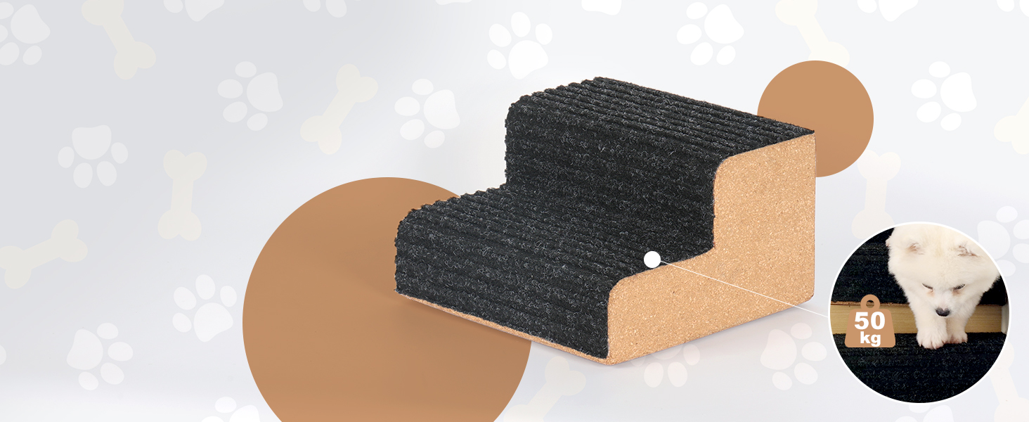 Сходинка для собак SMONTER: екологічна пандус для домашніх улюбленців, сірий, 1 шт.