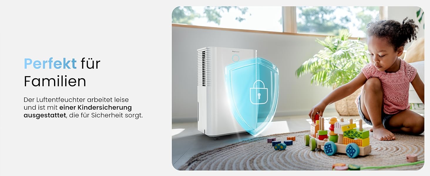 Осушувач повітря Pro Breeze OmniDry 12 л/доба, електричний, цифровий дисплей, вологомір, дренажний шланг, таймер, тихий режим, проти вологи та цвілі
