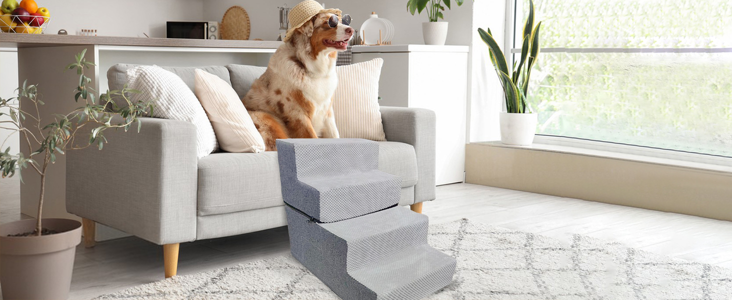 Сходинка для собак та котів Galatée: зручна та безпечна драбинка для дому (4 сходинки)