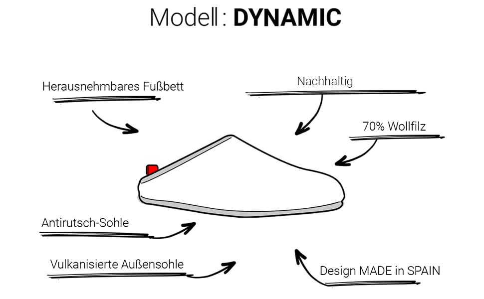 Тапочки Andrés Machado Unisex Dynamic, 44 EU, Чорний/Червоний