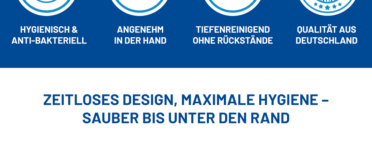 Набір для туалету Rival Recycling з щіткою для обідка – ергономічна ручка з переробленого матеріалу, для швидкого та ретельного очищення, з тримачем (антрацит, Meiler)