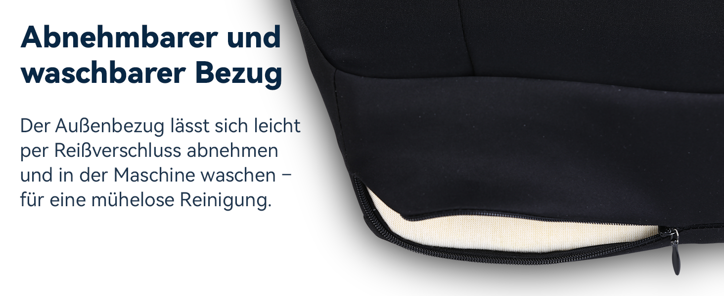 Подушка для спини Ergonomica Travel Ease з Memory Foam, для офісного та комп'ютерного крісла, з антистатичним, приємним до шкіри чохлом, для комфортної посадки (Чорний)