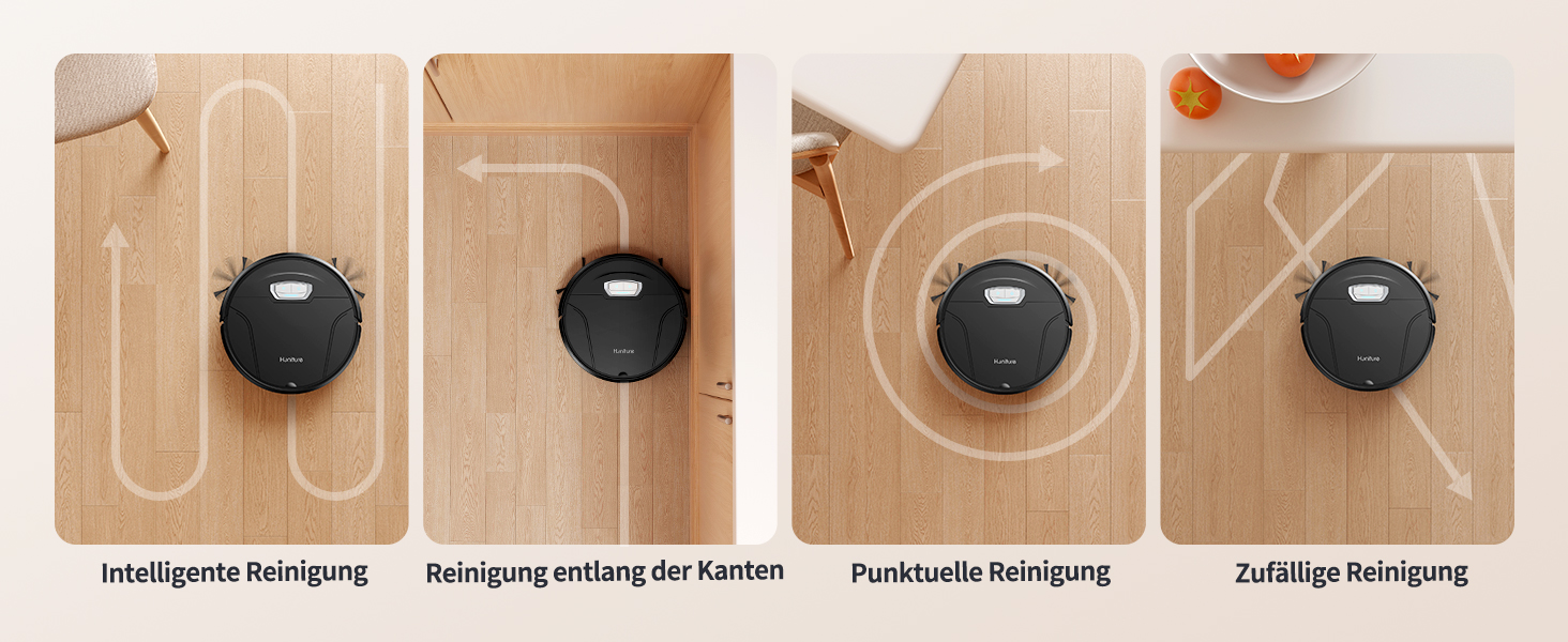 Робот-пилосос HONITURE G20 Pro з функцією миття, 4500Pa, керування через додаток, 180 хв роботи, для шерсті тварин, килимів та твердих підлог, чорний